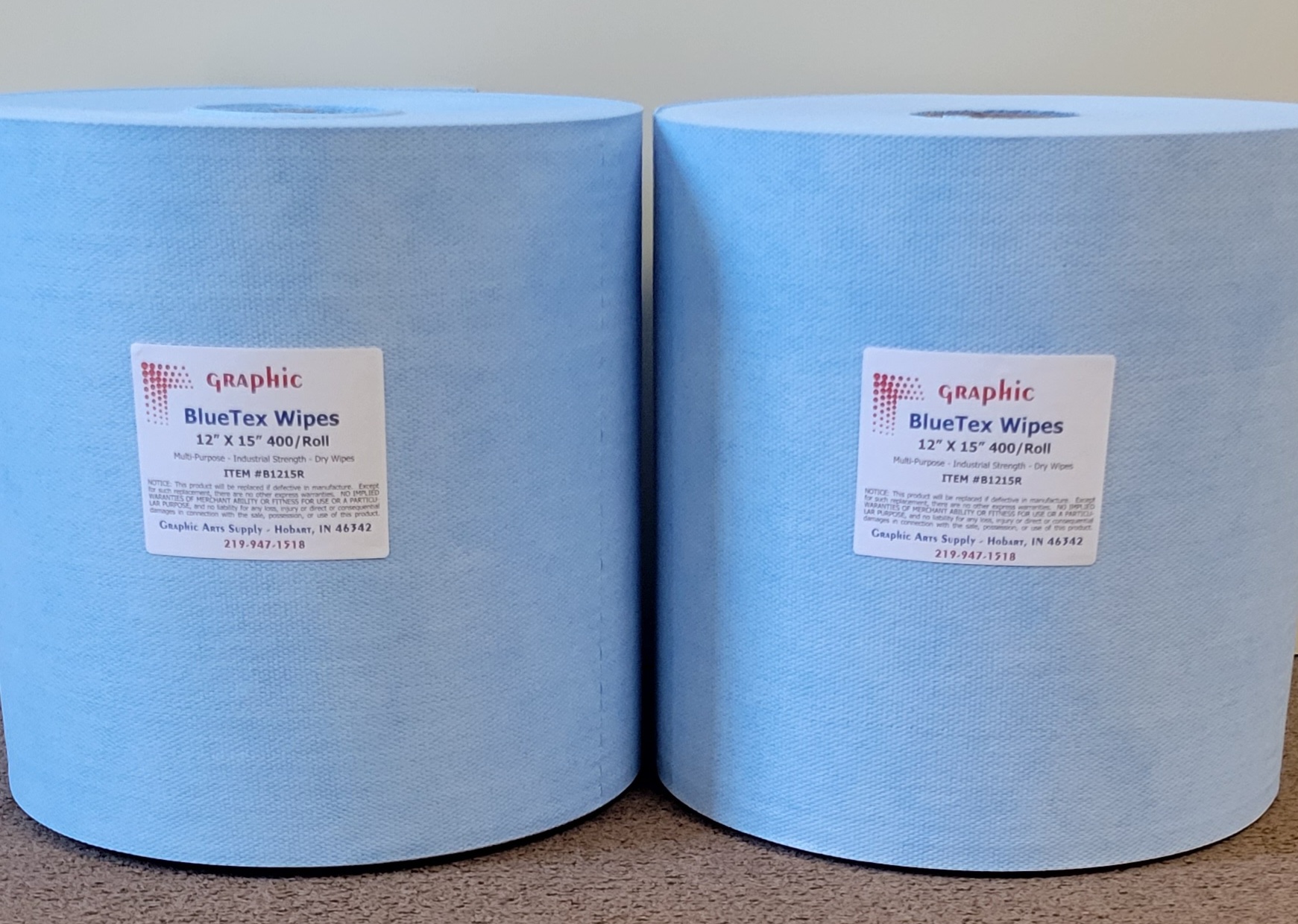 (image for) B1215R BlueTex Wipes 12" X 15" 400/Roll - Click Image to Close
