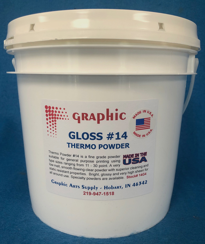 (image for) Thermographic Powder #14 Gloss 4 Lb. Pail