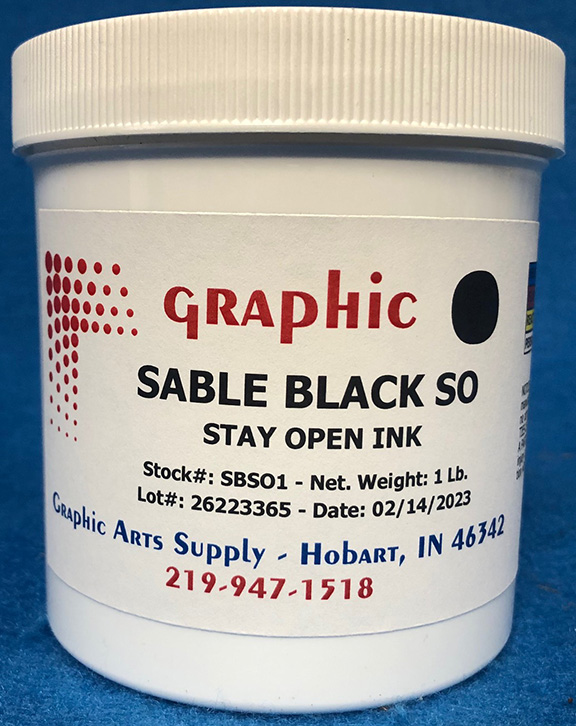 (image for) Sable Black SO Stay Open Ink 1 Lb.